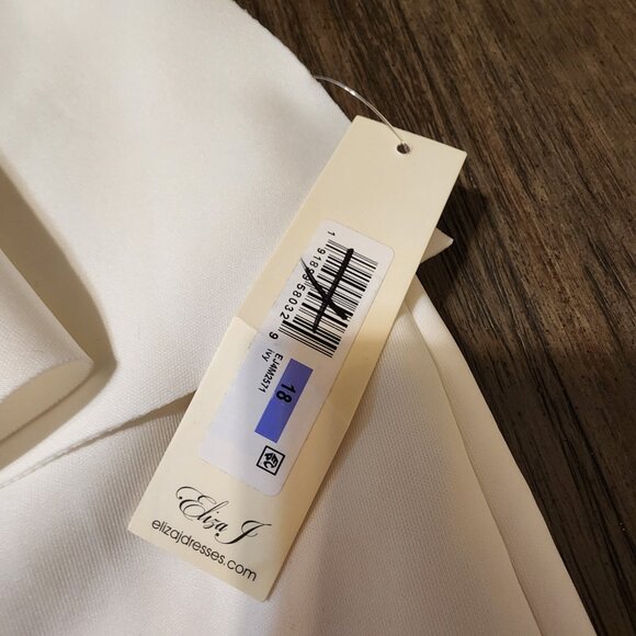 Eliza J pearly bead sleeveless sheath dress NWT Ivory Size 18 - Picture 6 of 13